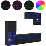  zidne jedinice Zidne 6 pcs Crni hrast Konstruirano drvo | shoptok.hr