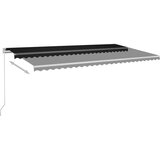  Tenda na ručno uvlačenje s LED svjetlima 600x350 cm antracit | shoptok.hr