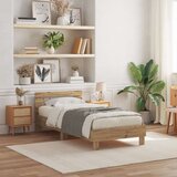  Postelja z LED svetlobo Artisan Oak 75x190 cm Izdelano iz umetnega lesa | Shoptok.si