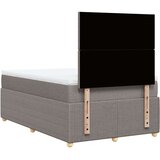 vidaXL Krevet s oprugama i madracem smeđesivi 120 x 200 cm od tkanine | shoptok.hr