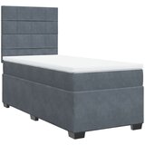 vidaXL Box spring postelja z vzmetnico temno siva 80x200 cm žamet, (21308255) Cene