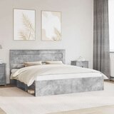  Konstrukcija postelje Beton 180 x 200 cm Masivno borovo les, (5000103659) | Shoptok.si