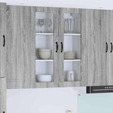 vidaXL Stenska kuhinjska omarica s polico Siva sonoma 80 x 31 x 100 cm | Shoptok.si