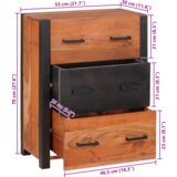 vidaXL Buffeti in stranske omare s predalom s shranjevanjem Rjava 55 x 30 x 75 cm | Shoptok.si