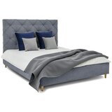 Scandic Sivi tapecirani bračni krevet s prostorom za odlaganje s podnicom 180x200 cm Bee – | shoptok.hr