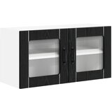  Zidni stakleni ormarić LUCCA Crni hrast 80 x 31 x 40 cm | Eponuda.com