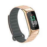 INF Magnetni silikonski pašček za Fitbit Charge 5 s kovinsko glavo Apricot, (22131690) | Shoptok.si