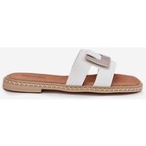 ARTIKER Womens Flat Sandals With Decorative Detail White | ePonuda.com