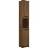 Furnova Kopalniška omarica rjavi hrast 32x34x188,5 cm konstruiran les, (21947037) | Shoptok.si