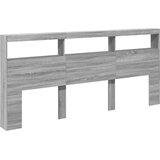 Ormarić za uzglavlje LED sivom sonomom 220x17x102 cm | shoptok.hr