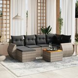 vidaXL 7-dijelni set vrtnih sofa sivi od poliratana | shoptok.hr