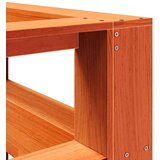  Knjižnica vzglavje L-oblike voščeno rjava 160 cm trdna borovina, (21792102) | Shoptok.si