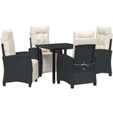vidaXL 5-dijelni set vrtnih blagovaonica crni poli ratan | shoptok.hr