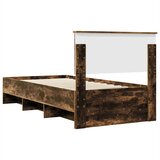  Krevetna konstrukcija s uzglavljem Dimljeni hrast 120 x 123 cm | shoptok.hr