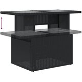  Vrtni stol sa staklenom pločom crni 100x55x73 cm od poliratana | shoptok.hr