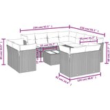  12-dijelni set vrtnih sofa od poliratana s jastucima smeđi | shoptok.hr