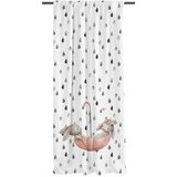 Butter Kings Bijela dječja zavjesa od pamučnog satena 110x170 cm Bunnies in the Rain – u