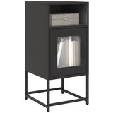 vidaXL Nočna omarica črna 36x39x78 cm hladno valjano jeklo | Shoptok.si