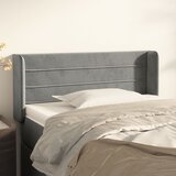  Uzglavlje s ušima svjetlosivo 83x16x78/88 cm baršunasto | shoptok.hr