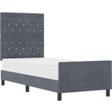 vidaXL Krevet s okvirima Tamno siva 80x200 cm Baršun | shoptok.hr