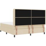  Box Spring postelja z vzmetnico in LED osvetlitvijo Krem 180x200 cm Tkanina, (22049470) | Shoptok.si