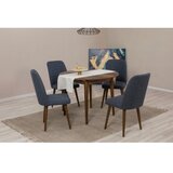 Woody Fashion trpezarijski sto i stolice vina 1048 walnut navy blue Cene