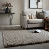 Flair Rugs Siva ročno tkana preproga iz mešanice volne 160x230 cm Rene Fringed Ribbed – | Shoptok.si