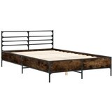  Okvir za krevet boja hrasta 120x190cm konstruirano drvo i metal | shoptok.hr