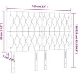  LED uzglavlje tamnozeleno 160x7x118/128 cm baršunasto | Eponuda.ba