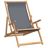  Sklopiva stolica za plažu od masivne tikovine siva | Eponuda.ba