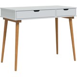  toaletna mizica z ogledalom in stolčkom FAUSKE, bela, 100x50x103.5 cm | Shoptok.si