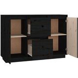  Komoda crna 111 x 34 x 75 cm od masivne borovine | shoptok.hr