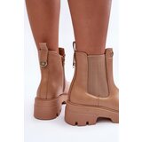 Boto Women's Leather Derby Shoes With Decorations Beige Lobb | ePonuda.com