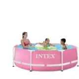 Pink Metal Frame bazen 244×76 cm
