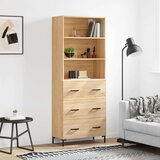 vidaXL Visoka komoda hrasta sonome 69 5x34x180cm od konstruiranog drva | shoptok.hr