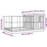  Kavez za ptice s produžetkom srebrni 497x303x216 cm čelični | Eponuda.com