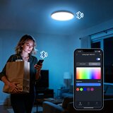 Aigostar LED RGBW prigušiva plafonska svetiljka MESH LED/24W/230V 3000-6500K crna+daljinski upravljač | Eponuda.com