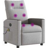 vidaXL Masažni naslanjač sivo blago | Shoptok.si