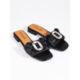 SHELOVET Black women's slippers with bow Cijene
