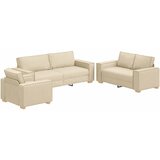 SOFA 3 pcs Krema 220 x 80 x 84 cm Platnasta tkanina | Eponuda.ba