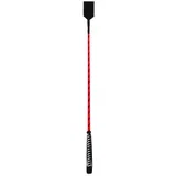 Nylon Stick with Neon Strip & Goat Kid Leather Handle Nubuck Leather Top 71cm Red