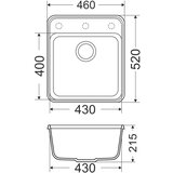 GL sudopera milano 1K crna 460x520/215 mm | ePonuda.com