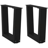 vidaXL Noge jedilne mize V-oblike 2 kosa črne 40x(30-31,3) cm jeklo | Shoptok.si