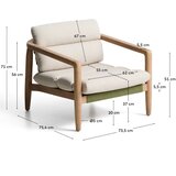 Kave Home Bež oblazinjen vrtni fotelj Menfi – | Shoptok.si