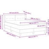  Krevet s opružnim okvirom s madracem taupe 140x200 cm Tkanina | shoptok.hr