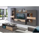 Modern Living Dnevni Regal Como, Siva, Hrast, 4-Delno | Shoptok.si