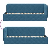  Kutni okvir kreveta Plava 80 x 200 cm Baršun | shoptok.hr