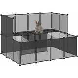  Kavez za male životinje crni 143 x 107 x 93 cm PP i čelik | shoptok.hr