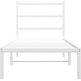  Metalni okvir za krevet s uzglavljem bijeli 80x200 cm | shoptok.hr