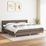  Krevet s oprugama i madracem smeđesivi 200x200 cm od tkanine | shoptok.hr